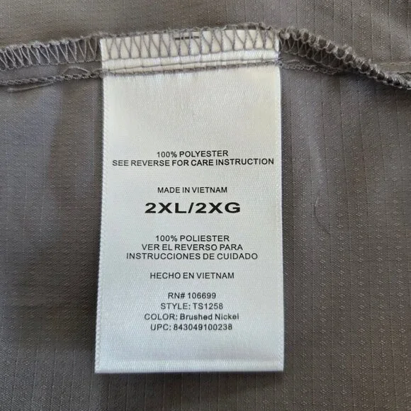 Habit Mens Solar Factor Long Sleeve Fishing Hiking Shirt Vented Grey Brown 2XL - Picture 13 of 14